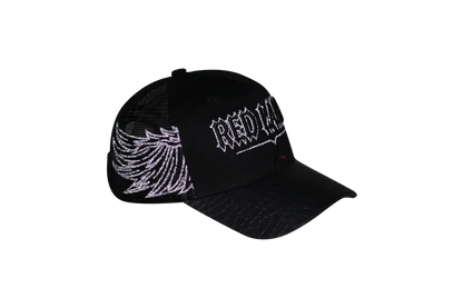 [Red Label Edition] Black Sophisticated Hat With Reflective Wings.