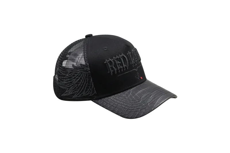 [Red Label Edition] Black Sophisticated Hat With Reflective Wings.