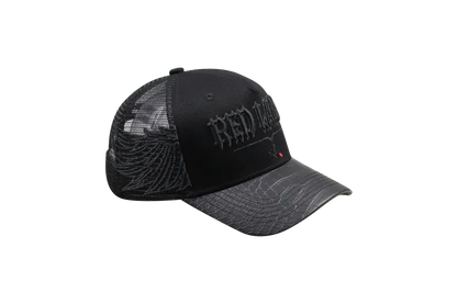 [Red Label Edition] Black Sophisticated Hat With Reflective Wings.