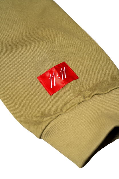 [ RED LABEL GARMENTS] GREEN GLOW IN THE DARK WING HEAVYWEIGHT HOODIE